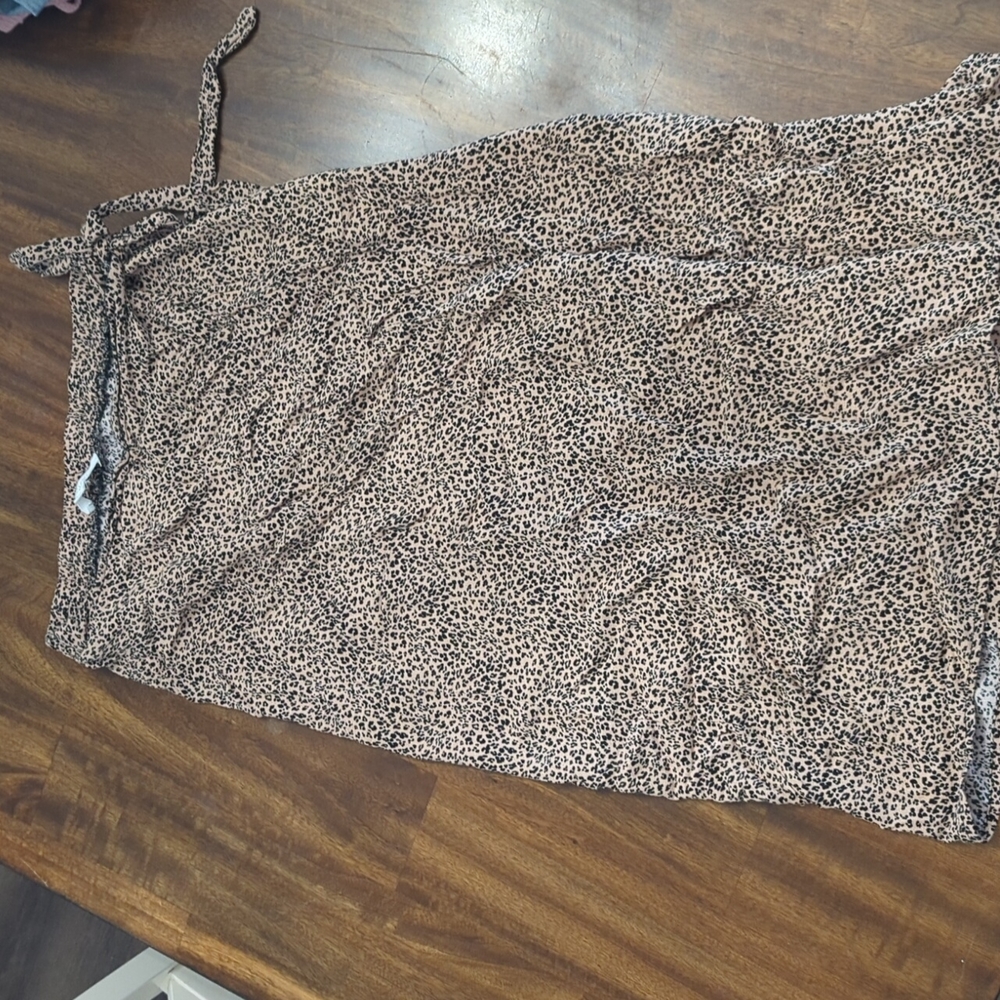 Midi Cheetah Print Wrap Skirt